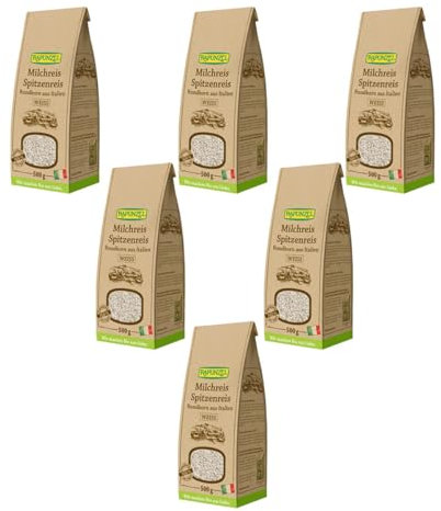 Rapunzel - Milchreis Spitzenreis Rundkorn weiß - 0,5 kg - 6er Pack