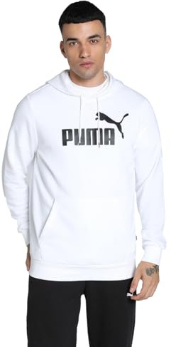 PUMA Essentials-Felpa con Cappuccio in Pile Big, Bianco, XXL Uomo