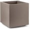 Vaso fioriera QUADRATO CUBO MATHERIA Colore AVANA in plastica CON RUOTE 40 CM VECA AMDGarden