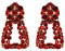 EVER FAITH Geometrische Statement-Ohrringe, große quadratische Dreieck-Baumel-Kristall-Tropfen böhmischen erhöhtes Design Ohrringe rot