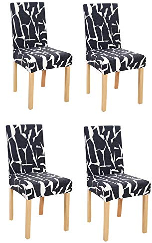 Zongha Freischwinger Hussen Stuhlhusse Stuhlbezug Einfarbiger Stuhlbezug Europäischen Stil Schutzhülle Für Hochstühle Universal Stuhlbezug Four Seasons Set of 4,Black