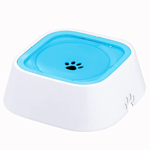 Kinsinder Gamelle Eau Anti Éclaboussure pour Chien et Chat - Gamelle Anti Débordement pour Voyage (Bleu)