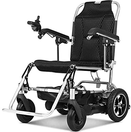 Samnuerly Wheelchairs Folding Electric Lightweight Folding with Batteries Heavy Duty Power Compact Chair with Power Or Manual Seniors Disabled Scooter Indoor/Outdoor Portable