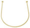 Tringle À Rideau en Forme De U pour Dressing De Magasin De Vêtements et Salle De Bain - Etagère Murale À Anneau en Demi-Cercle (Couleur : Gold, Taille : 90x90)