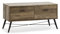 HOMN LIVING Mueble TV Clavel 2 cajones Color Rustic, guías metálicas, 100 cm (Ancho) 50 cm (Profundo) 40 cm (Altura)