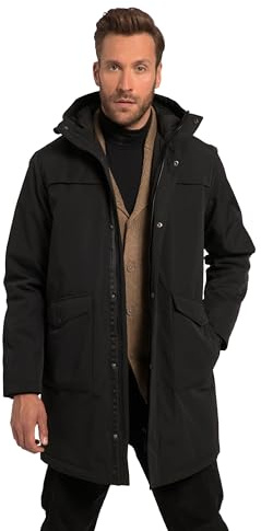 JP 1880 Herren Parka schwarz 8XL