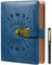 Lock Diary with Pen, Secret Diary with Lock, A5 Ruled 240 Pages PU Leather Journal with Lock, Refillable Hardcover journals for Writing Personal Planner Organizern, Size A5(85.9 × 8.5 Inch) SteelBlue