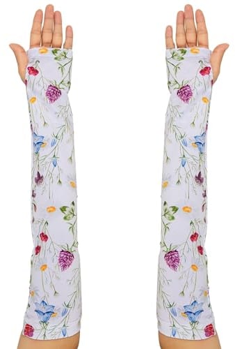 QCZJ Farmers Gardening Sleeves For Women,Thorn Proof Garden Sleeves,Anti-Slip Farm Defense Sun Protection with Thumb Hole Arm Protection Sleeves,Cooling Protective Sleeves For Garden Farm