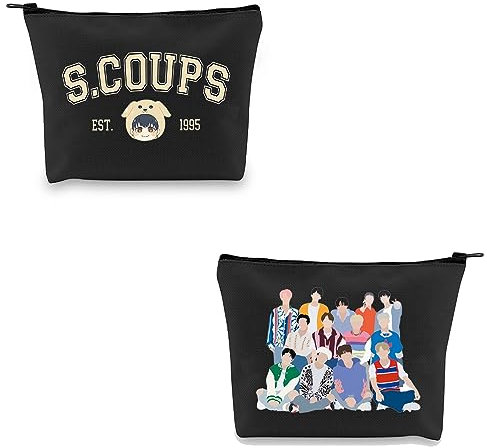 AKTAP Kpop Boygroup Members Make-up-Tasche SVT Kpop Geschenkideen Kpop Fan Reise Kosmetiktasche, Kpop Sc Make-up-Tasche, modisch