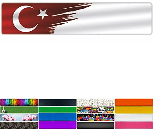 Generisch Fun-KENNZEICHEN Wunschkennzeichen | Namensschild |520x110 mm | viele Farben | Funschilder individuell mit Wunschtext gestaltbar (Türkei)