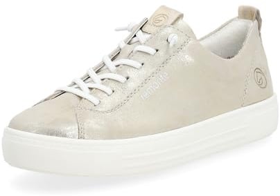 Remonte Damen Low-Top Sneaker D0913, Frauen Halbschuhe,lose Einlage,Freizeitschuhe,Turnschuhe,Laufschuhe,Freizeit,sportlich,metallic (90),39 EU