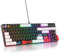 SOLIDEE mechanische Gaming-Tastatur in voller Größe,Schwarz-weiße Tastatur,QWERTY 104 Tasten kabelgebundene Tastatur,RGB Hintergrundbeleuchtung&Nummernblock,mechanische Tastatur von NKRO(104 Black)