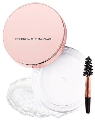 Hocossy Cera para peinar cejas, Gel transparente para cejas, Cera para cejas resistente al agua, Jabón transparente en gel para cejas, Maquillaje con pegamento de cera para cejas de larga duración