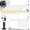 tillvex Klemmmarkise mit Handkurbel Balkon | Balkonmarkise ohne Bohren | Markise UV-beständig & höhenverstellbar | Sonnenschutz wasserdicht (Beige mit LED, 250cm)