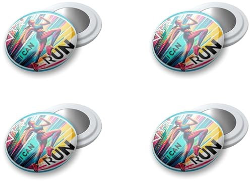 VERY IMPORTANT RUNNER - Porte-dossard Aimant Running - Pack 4 Aimants Dossards Triathlon, Fixation Haute Résistance, Accessoires Runners, Porte Dossard Trail, Running Femme Accessoire. I Can Run