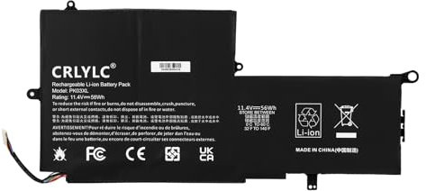 CRLYLC PK03XL Batteria per HP Spectre 13 Pro x360 G1 G2 13-4100 4200 4000NF 4001NG 4000NG 4230NG 4151NG 4156NG 4159NG 4175NG 789116-005 788237-2C1 788237-2C2 HSTNN-DB6S PK03056XL TPN-Q157 Battery
