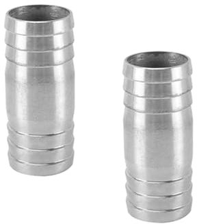 28mm Gerade Schlauchverschraubung aus Edelstahl, 2 Wege Schlauchtülle Verbinder Ablaufschlauch Schlauchverbinder (2er Pack)