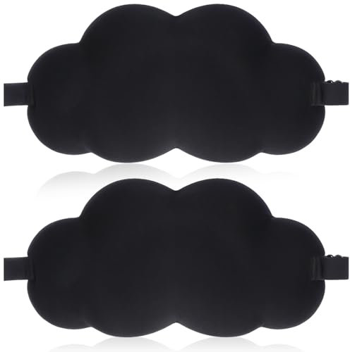 YUXIANLB 2Er Pack 3D Schlafmaske Für Seitenschläfer Lichtblockierende Augenabdeckung Schlafmasken Für Frauen Und Männer Konturierte Nachtmaske Weiche Augenabdeckungen Mit Verstellbarem Riemen