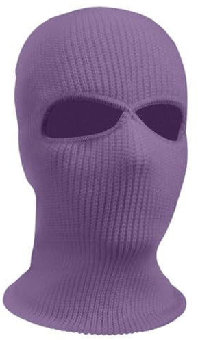 Winter Gestrickte Sturmhaube mit 2 Löchern für Herren und Damen, Winddicht Thermo Balaclava Gesichtsmaske Skimaske für Outdoor Sports Radfahren, Skifahren, Motorrad, Fahrrad