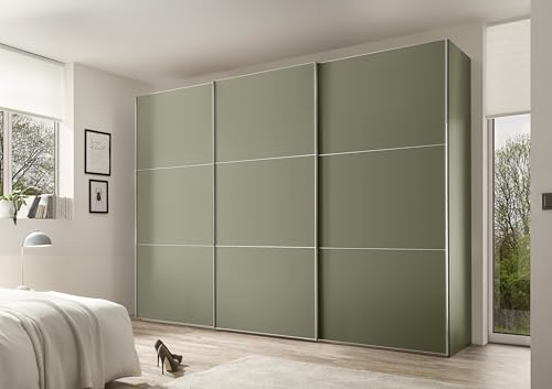Staud Schwebetürenschrank 3-türig Includo, Dekor Salbei, 222cm / 298cm / 68 cm (H/B/T), Premium