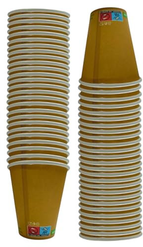 Terryshop74 100 Bicchieri 250 ML 3XL in carta per bevande fredde e calde birra the cappuccine bibite in carta KRAFT