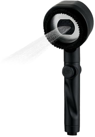 Pommeau de douche à 5 modes de pulvérisation, pommeau de douche à effet pluie puissant, pommeau de douche amovible pour salle de bain, pommeau de douche à main avec brosse, douche à effet pluie avec