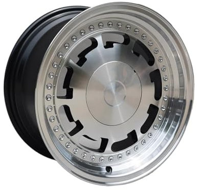 LOHBJCD Klassische 15 Zoll 15x8,0 4x100/114,3 ET 25 Auto-Leichtmetallfelgen