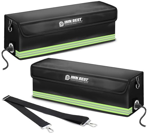 ImnBest Ebike Batteria Borsa ignifuga, impermeabile e antiesplosione Lipo Safe Bag per stoccaggio, trasporto, ricarica, Ferro, 50CMVC, Zaino da bicicletta