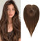 LuxeTress Echthaar Topper Damen, Haartopper Echthaar 13 * 7.5 cm 130% Dichte, 100% Echtem Virgin Echthaar Seidenbasis Hair Topper für Frauen, Haar Topper für Dünner Haar Oberkopf (12 Inch, #2)