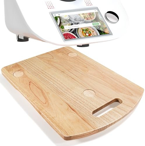 Tabla deslizante para Thermomix TM6/TM5, tabla deslizante Thermomix TM6 con ruedas universales, para Thermomix TM6, tabla de desplazamiento para Thermomix, madera de goma ligera TM6