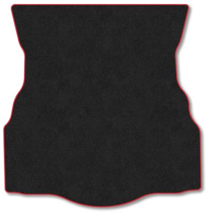 Ford Mondeo (2014-2022) [Hatchback] Carpet Boot Mat | Red Edge Trim Tailored Fit Boot Liner Full Coverage Protection Accessories Easy Clean Anti Slip Made in the UK