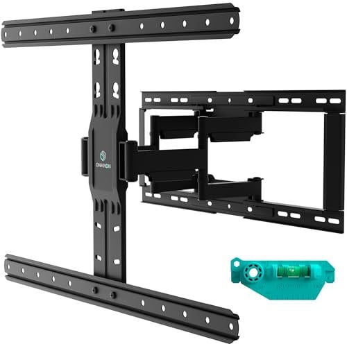 ONKRON Soporte de Pared para TV de 32 a 90 Pulgadas - Sujeción TV Pared Universal con Peso de hasta 50 kg - Brazo Television con MAX VESA 600x400 mm/Soporte para Televisor Giratorio SM6-B Negro