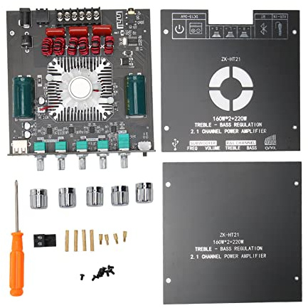 Mtlavish Bluetooth-Verstärker-Board 2.1-Kanal Subwoofer HiFi Wireless Sound Power Amp Modul mit Höhen Bass Steuerung 15V - 36V