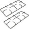 SPARES2GO Pan Support Stand Grid Burner Grate for Currys Essentials CGHOBB12 CGHOBW12 Gas Hob Cooker (Pack of 2, 460mm x 215mm)