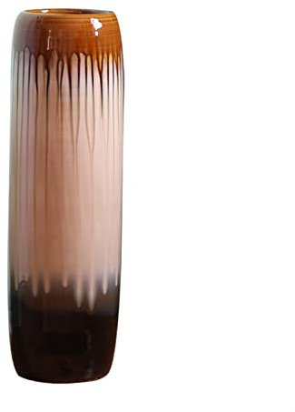 QTYQWC Vase Ceramic Vase Florero de Piso de la Sala de Estar Grande Entrada de la Sala de Estar Decorativa Simple Secado Arreglos de Flores secas Vintage Garrera Decorativa Vintage (Tamaño: 004)