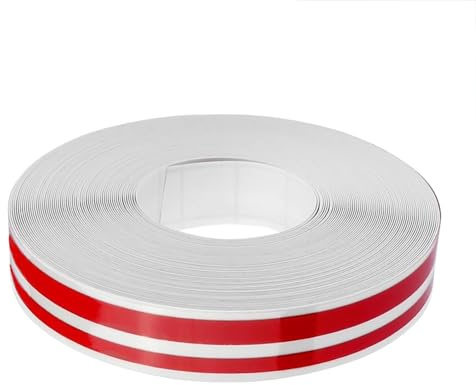 Juttzzei Nastro adesivo per auto, 10 mm x 10 m, nastro decorativo per auto, moto, barca e modellismo o fai da te (rosso)