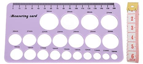 Flange Sizing Kit, 1 Pcs Silicone Nipple Ruler and 1.5m Soft Tape Flange Measuring Tool Nipple Measuring Tool with Its Silicone Construction for Nursing Mothers (Purple)