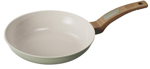 Cooksmart Signature Bratpfanne, 24 cm, Aluminiumguss, Salbeigrün | PFOA & PFAS frei, induktionsgeeignet, spülmaschinengeeignet, inklusive Filzschutz, für alle Herdarten geeignet