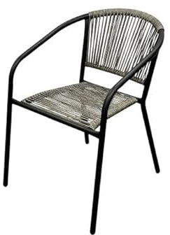 BE Furniture Grey Garden Rattan Rope Chairs, Grey Garden Chairs, Designer Patio Chair