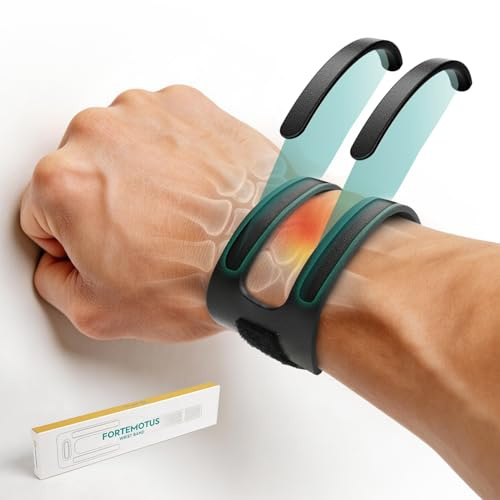 FORTEMOTUS Handgelenkstütze für TFCC-Risse, Verstellbare PU Handgelenkbandage Schmerzlinderung für überlastung Fitness, Gewichtheben, Sportschutz für Linkes und Rechtes Handgelenk, XL