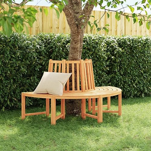Lumanois Baumbank Halbrund Ø160 cm Massivholz Teak,21.6kg,364406