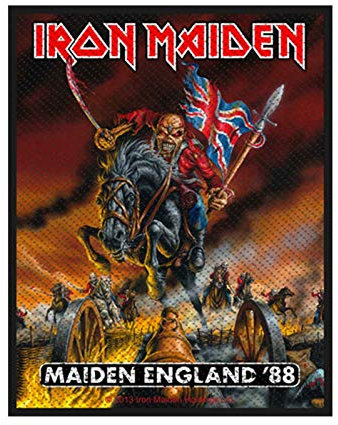 Iron Maiden Patch Maiden England 88 Trooper Official Black Woven (10cm x 7cm) Accessory Size