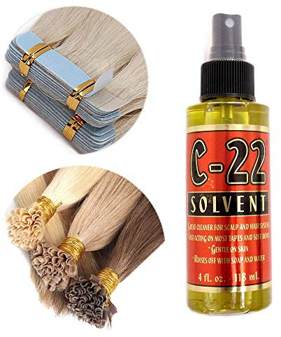 C-22 Citrus Solvent Dissolvant pour extensions capillaires + mèches à onglet 118 ml en vaporisateur C22 tout en un