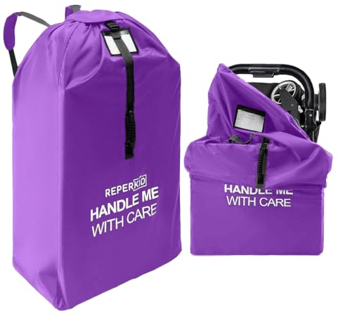 reperkid Premium große Kinderwagen-Reisetasche für Flugzeug, 119,4 cm H x 61 cm B x 38,1 cm T, ideal für große Einzel-/Doppel-/Jogging-Kinderwagen, langlebig, wasserabweisend mit verstellbaren Riemen.