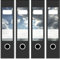 Ordneretiketten | 4 Aufkleber für breite Akten-Ordner | Kahle Bäume Wolken | selbstklebende Design Akten-Etiketten | Deko Sticker für Rückenschilder Ordnerrücken | zum Beschreiben