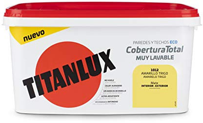 Titanlux Cobertura Total pintura para paredes, Amarillo Trigo, 4 L