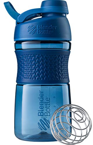 BlenderBottle Sportmixer | Protein Shaker cup | Diet Shaker | Water Bottle | with BlenderBall | 590ml - navy