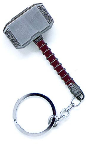 Nidavellir Avengers Thor Hammer Keychain Mjolnir Keyring (Silver)