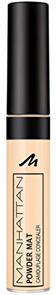 Manhattan Powder Mat Camouflage Concealer, 090 Very Fair, Mattierender Creme-Concealer mit Applikator gegen Augenringe und Hautunreinheiten, 1 x 7ml