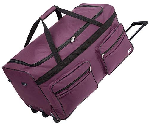 Monzana® Reisetasche mit Rollen 160L Trolley Funktion Teleskopgriff 85x43x44cm Standfüße Groß XXL Weichgepäck Reisegepäck Gepäcktasche Duffle Bag
